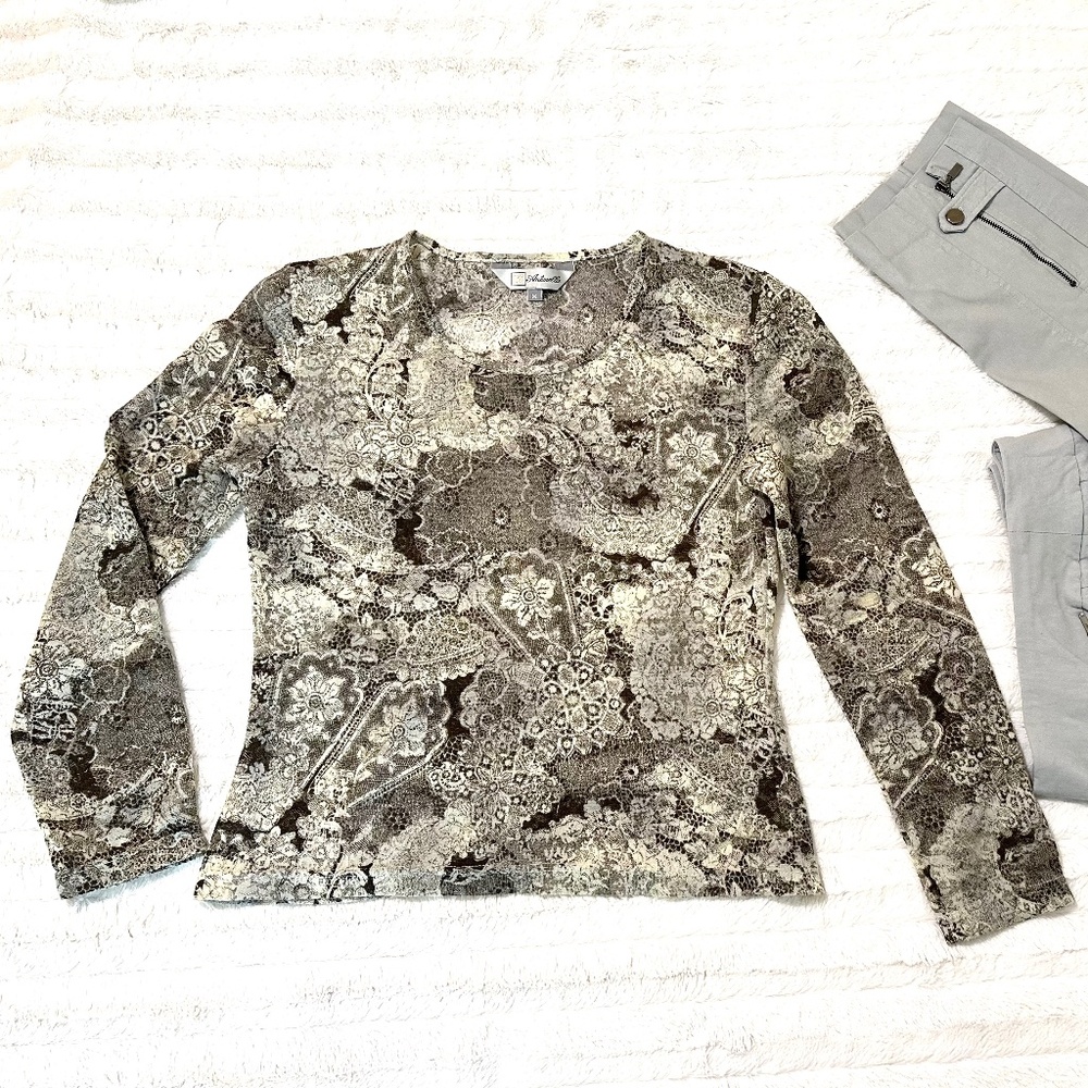 Antonella Lace Knit Pullover; Women's Size Medium (6-8)